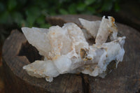 Natural Drusy Quartz Coated Fluorescent Peach Calcite Crystal Specimens  x 13 From Alberts Mountain, Lesotho - Toprock Gemstones and Minerals 