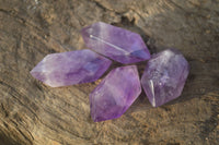 Polished Small Window Amethyst Points x 35 From Madagascar