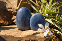 Polished Blue Lazulite Standing Free Forms  x 2 From Madagascar - TopRock