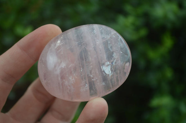 Polished Gemmy Pink Rose Quartz Palm Stones  x 20 From Madagascar - Toprock Gemstones and Minerals 