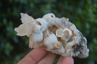 Natural Drusy Quartz Coated Fluorescent Peach Calcite Crystal Specimens  x 13 From Alberts Mountain, Lesotho - Toprock Gemstones and Minerals 