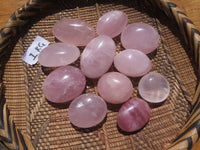 Polished Highly Selected Rose Quartz Palm Stones / Gallets - sold per kg - From Antsirabe, Madagascar - TopRock