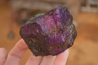 Natural Metallic Purpurite Cobbed Specimens x 18 From Erongo, Namibia