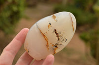Polished Semi Translucent Dendritic Agate Standing Free Forms  x 4 From Moralambo, Madagascar - TopRock