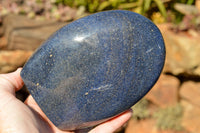 Polished Blue Lazulite Standing Free Forms  x 2 From Madagascar - TopRock