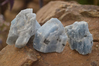 Natural New Sky Blue Calcite Specimens  x 15 From Spitzkop, Namibia