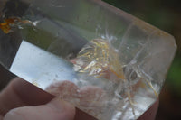 Polished Golden Limonite Veiled Clear Quartz Points  x 4 From Madagascar - TopRock