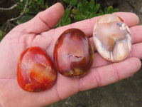 Polished Bright Red/ Orange Medium Sized Carnelian Palm Stones / Gallets - sold per kg - From Madagascar - TopRock