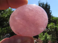 Polished Highly Selected Rose Quartz Palm Stones / Gallets - sold per kg - From Antsirabe, Madagascar - TopRock