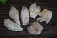 Natural Cascading White Phantom Smokey Quartz Crystal Specimens  x 6 From Luena, Congo - Toprock Gemstones and Minerals 