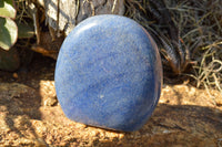 Polished Blue Lazulite Standing Free Forms  x 2 From Madagascar - TopRock