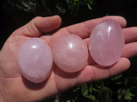 Polished Highly Selected Rose Quartz Palm Stones / Gallets - sold per kg - From Antsirabe, Madagascar - TopRock