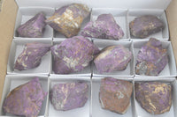 Natural Metallic Purpurite Cobbed Specimens  x 12 From Erongo, Namibia - Toprock Gemstones and Minerals 