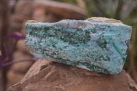 Natural Drusy Coated Chrysocolla & Malachite Dolomite Specimens x 2 From Likasi, Congo