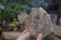 Natural Cascading Smokey Quartz Clusters x 3 From Luena, Congo