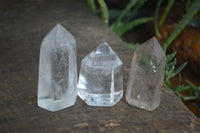 Polished Clear Quartz Crystal Points x 12 From Madagascar