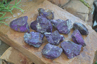 Natural Metallic Purpurite Cobbed Specimens  x 12 From Erongo, Namibia - Toprock Gemstones and Minerals 