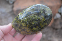 Polished Green Opal Standing Free Forms  x 6 From Madagascar