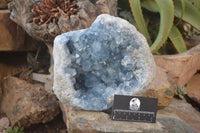 Natural Blue Celestite Geode Specimen  x 1 From Sakoany, Madagascar