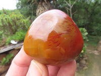 Polished Bright Red/ Orange Medium Sized Carnelian Palm Stones / Gallets - sold per kg - From Madagascar - TopRock