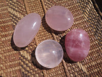 Polished Highly Selected Rose Quartz Palm Stones / Gallets - sold per kg - From Antsirabe, Madagascar - TopRock