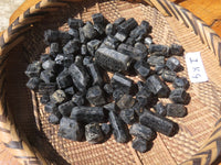 Natural Alluvial Schorl / Black Tourmaline Crystals - sold per kg - From Zimbabwe - TopRock