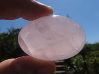 Polished Highly Selected Rose Quartz Palm Stones / Gallets - sold per kg - From Antsirabe, Madagascar - TopRock