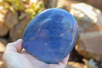 Polished Blue Lazulite Standing Free Forms  x 2 From Madagascar - TopRock