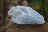 Natural Etched Blue Chalcedony Specimens  x 4 From Nsanje, Malawi