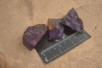 Natural Metallic Purpurite Cobbed Specimens x 18 From Erongo, Namibia