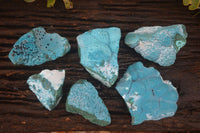 Natural Blue Chrysocolla On Silky Malachite Matrix Specimens  x 6 From Kulukuluku, Congo - Toprock Gemstones and Minerals 