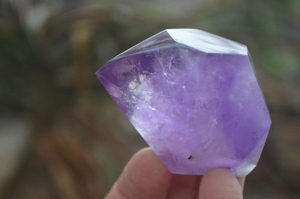 Polished Window Amethyst Quartz Points x 6 From Ankazobe, Madagascar