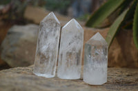 Polished Clear Quartz Crystal Points  x 6 From Madagascar