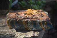 Natural Golden Blue Tigers Eye Specimens  x 2 From Prieska, South Africa - TopRock