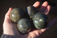 Polished Lovely Labradorite Spheres  x 6 From Tulear, Madagascar