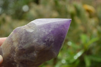 Polished Chevron Amethyst Crystal Points x 4 From Madagascar - TopRock