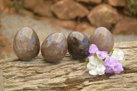 Polished Large Morion Smokey Quartz Eggs x 4 From Madagascar - TopRock