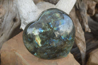 Polished  Puffy Labradorite Gemstone Heart x 1 From Tulear, Madagascar