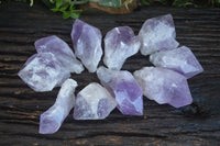 Natural Single Jacaranda Amethyst Crystals  x 12 From Mumbwa, Zambia - Toprock Gemstones and Minerals 