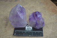 Polished Window Amethyst Quartz Points x 6 From Ankazobe, Madagascar