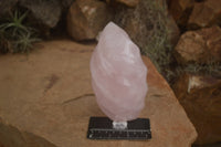 Polished Gemmy Pink Rose Quartz Flames  x 2 From Ambatondrazaka, Madagascar - TopRock