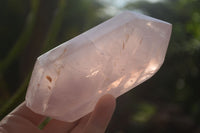 Polished Double Terminated Pink Rose Quartz Points  x 4 From Ambatondrazaka, Madagascar - TopRock