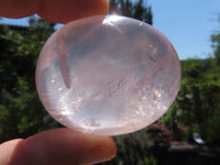 Polished Highly Selected Rose Quartz Palm Stones / Gallets - sold per kg - From Antsirabe, Madagascar - TopRock