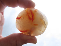 Polished Bright Red/ Orange Medium Sized Carnelian Palm Stones / Gallets - sold per kg - From Madagascar - TopRock