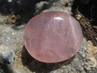 Polished Highly Selected Rose Quartz Palm Stones / Gallets - sold per kg - From Antsirabe, Madagascar - TopRock