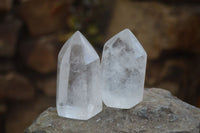 Polished Clear Quartz Crystal Points  x 6 From Madagascar