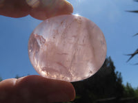 Polished Highly Selected Rose Quartz Palm Stones / Gallets - sold per kg - From Antsirabe, Madagascar - TopRock