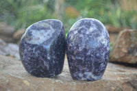 Polished Purple Lepidolite Free Forms  x 3 From Zimbabwe - Toprock Gemstones and Minerals 