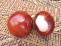 Polished Bright Red/ Orange Medium Sized Carnelian Palm Stones / Gallets - sold per kg - From Madagascar - TopRock