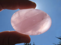 Polished Highly Selected Rose Quartz Palm Stones / Gallets - sold per kg - From Antsirabe, Madagascar - TopRock